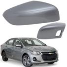 Capa Retrovisor Onix Plus 2020 2021 2022 2023 2024 2025 Prata Shark Com Furo Sensor Lado Direito Original