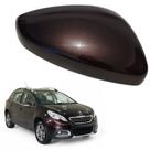 Capa Retrovisor Peugeot 2008 2013 2014 2015 2016 2017 2018 2019 2020 Marrom Dark Carmin Lado Direito