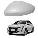 Capa Retrovisor Peugeot 208 2013 2014 2015 2016 2017 2018 2019 2020 2021 2022 2023 2024 Lado Esquerdo Branco Nacre Perolizado Original