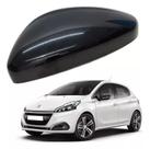 Capa Retrovisor Peugeot 208 2013 2014 2015 2016 2017 2018 2019 2020 2021 2022 2023 2024 Lado Esquerdo Preto Perolizado Original