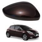Capa Retrovisor Peugeot 208 2013 2014 2015 2016 2017 2018 2019 Marrom Dark Carmin Lado Direito