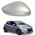 Capa Retrovisor Peugeot 208 2016 2017 2018 2019 2020 2021 2022 2023 2024 Lado Direito Cinza Prata Original