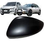 Capa Retrovisor Peugeot 208 2020 até 2023 C4 Cactus 2019 até 2024 Preta Texturizada