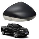 Capa Retrovisor Pisca Seta Fiat Strada 2021 2022 2023 2024 2025 Lado Direito Preto Fosco Poroso Original
