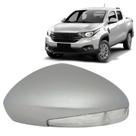 Capa Retrovisor Pisca Seta Fiat Strada 2021 2022 2023 2024 2025 Lado Esquerdo Prata Bari Original