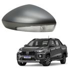 Capa Retrovisor Pisca Seta Fiat Strada Ranch Volcano 2023 2024 2025 Lado Esquerdo Cinza Strato Fosco