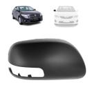 Capa retrovisor toyota corolla 2008 a 2013 com furo pisca preta lado direito