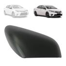 Capa retrovisor toyota corolla 2014 a 2017 com furo pisca preta lado direito