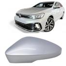 Capa Retrovisor Virtus Highline 2021 2022 2023 2024 2025 Lado Esquerdo Prata Sirius Original