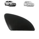 Capa retrovisor volkswagen golf 2014 a 2019 jetta 2019 a 2021 com furo pisca preta lado direito