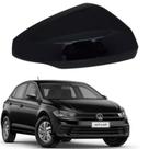 Capa Retrovisor Volkswagen Polo 2018 2019 2020 2021 2022 2023 2024 2025 Lado Direito Preto Ninja Original