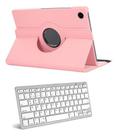 Capa Rosa Com Teclado P Tablet Samsung Galaxy A7 Lite 8.7