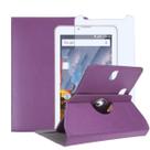 Capa Roxa Giratória P/Tablet 7 Polegadas Twist Tab + Película de Vidro