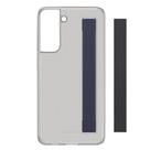 Capa Samsung Galaxy S21 FE silicone protetora com alça para segurar - Grafite