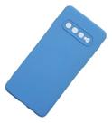Capa Samsung S10 Silicone Aveludada Azul-celeste Lisa
