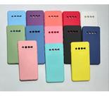 Capa Samsung S10 Silicone Aveludada Palha Lisa