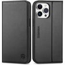 Capa SHIELDON para iPhone 15 Pro Max 6,7" em couro genuíno preta