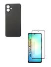 Capa Silicone Case Preto + Película 3D Vidro Temperado Samsung Galaxy A07