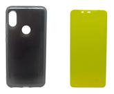 Capa Silicone Para Redmi Note 6 Pro Clear Fume+ Pelicula Gel
