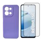 Capa Silicone + Película de Vidro 3D Para Xiaomi Redmi 15c
