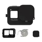 Capa Silicone Preto + Cordão GoPro 9/10/11/12/13 Black - Telesin