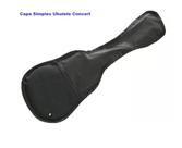Capa Simples Ukulele Concert com alça Lateral Cor Preta NYLON 600