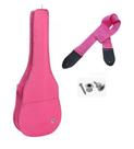 Capa Simples Violão Clássico 4/4 Rosa + Correia e Roldanas