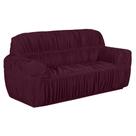 Capa sofa 3 lugares malha gel elasticada malha forte resistente vinho