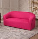 Capa Sofá ferradura 2 Lugares Lisa:Rosa Pink