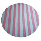 Capa Sousplat Tricoline Listrado Rosa/Branco Base MDF 35cm Capa Sousplat Tricoline Listrado Rosa/Branco Base MDF 35cm