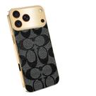 Capa Sriyso Vintage em couro PU com câmera para iPhone 16 Pro
