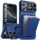 Capa SSLOTSCASE para iPhone 16 Pro Max com suporte e porta-cartões Capa SSLOTSCASE para iPhone 16 Pro Max com suporte e porta-cartões