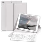Capa Teclado KVTVOU para iPad 9ª/8ª/7ª Geração (10,2 Polegadas, 2021/2020/2019), Teclado Bluetooth Sem Fio Destacável Magnético Inteligente, Capa Suporte Folio com Suporte para Apple Pencil, Cinza