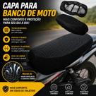 Capa Térmica Impermeável Protetora para Banco de Moto Preta Nylon