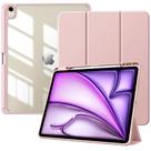 Capa TiMovo para iPad Air de 13 polegadas com porta-lápis rosa claro