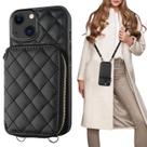 Capa tipo Carteira Crossbody Bocasal para iPhone 13 (6.1") - Preta