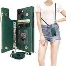 Capa tipo carteira crossbody Bocasal para iPhone 13 Mini verde