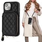 Capa tipo Carteira Crossbody Bocasal para iPhone 15 (6.1") - Preta