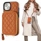Capa tipo Carteira Crossbody Bocasal para iPhone 15 (6,1") - Marrom