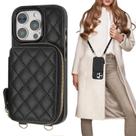 Capa tipo Carteira Crossbody Bocasal para iPhone 16 Pro (6,3") - Preta