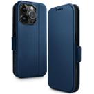 Capa tipo carteira OCASE para iPhone 15 Pro 6.1" 2023 em couro azul