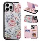 Capa tipo carteira UEEBAI para iPhone 12 Pro Max com porta-cartões roxa