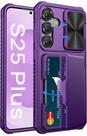 Capa tipo Carteira Vihibii para Samsung Galaxy S25+ Plus - Roxa Escuro