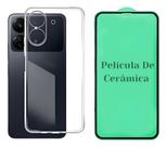 Capa Tpu Transparente + Película Cerâmica Xiaomi Poco C65