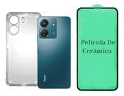 Capa Tpu Transparente + Película Para Xiaomi Redmi 13c Capa Tpu Transparente + Película Para Xiaomi Redmi 13c