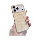 Capa Transparente De TPU Com Glitter E Carregamento Sem Fio MagSafe Para iPhone pro Max 17 16 15 14