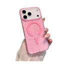 Capa Transparente De TPU Com Glitter E Carregamento Sem Fio MagSafe Para iPhone pro Max 17 16 15 14