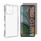 Capa Transparente Para Moto G75 5G + Película Gel Privativa