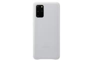 Capa Traseira em Couro para Samsung Galaxy S20+ - Cor Prata