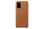 Capa Traseira em Couro para Samsung Galaxy S20+ Plus - Marrom